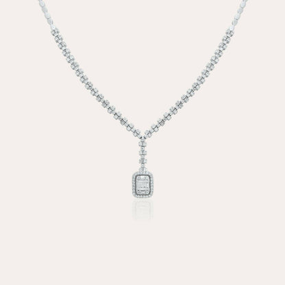 Colar corrente de Ouro 18k Feminino Gargantilha de Diamantes Brilhantes Madi