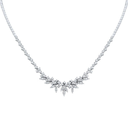 Colar corrente de Ouro 18k Feminino Gargantilha de Diamantes Brilhantes Velary
