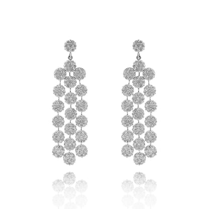 Brinco feminino de ouro 18k diamantes Loren