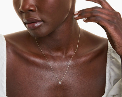Colar  Feminina Corrente  em Ouro18k Solitario Diamante Luxo Vieiras 25 pontos