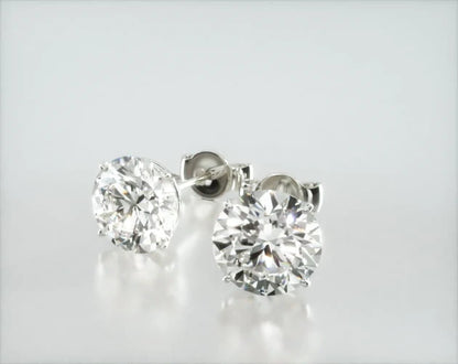 Brinco De Diamante Feminino Ouro 18k Solitario  Brilhante 200 Pts o par