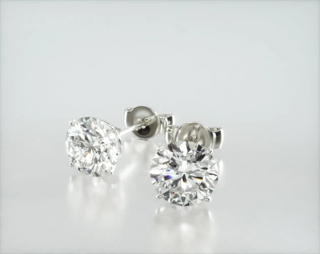 Brinco De Diamante Feminino Ouro 18k Solitario  Brilhante 150 Pts o par