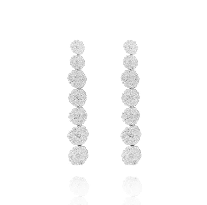Brinco feminino de ouro 18k diamantes  Mary