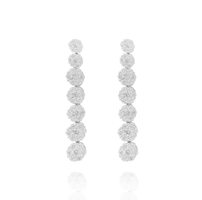 Brinco feminino de ouro 18k diamantes  Mary
