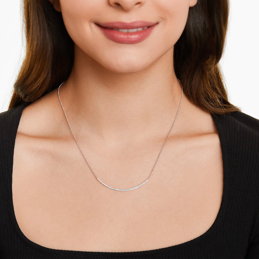 Corrente feminina em Ouro 18k diamantes barra luxo