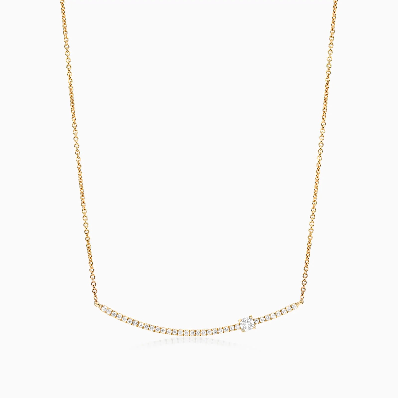 Corrente feminina em Ouro 18k diamantes barra luxo