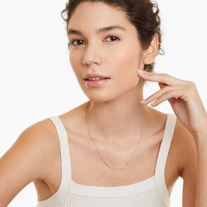 Corrente feminina em Ouro 18k diamantes barra luxo