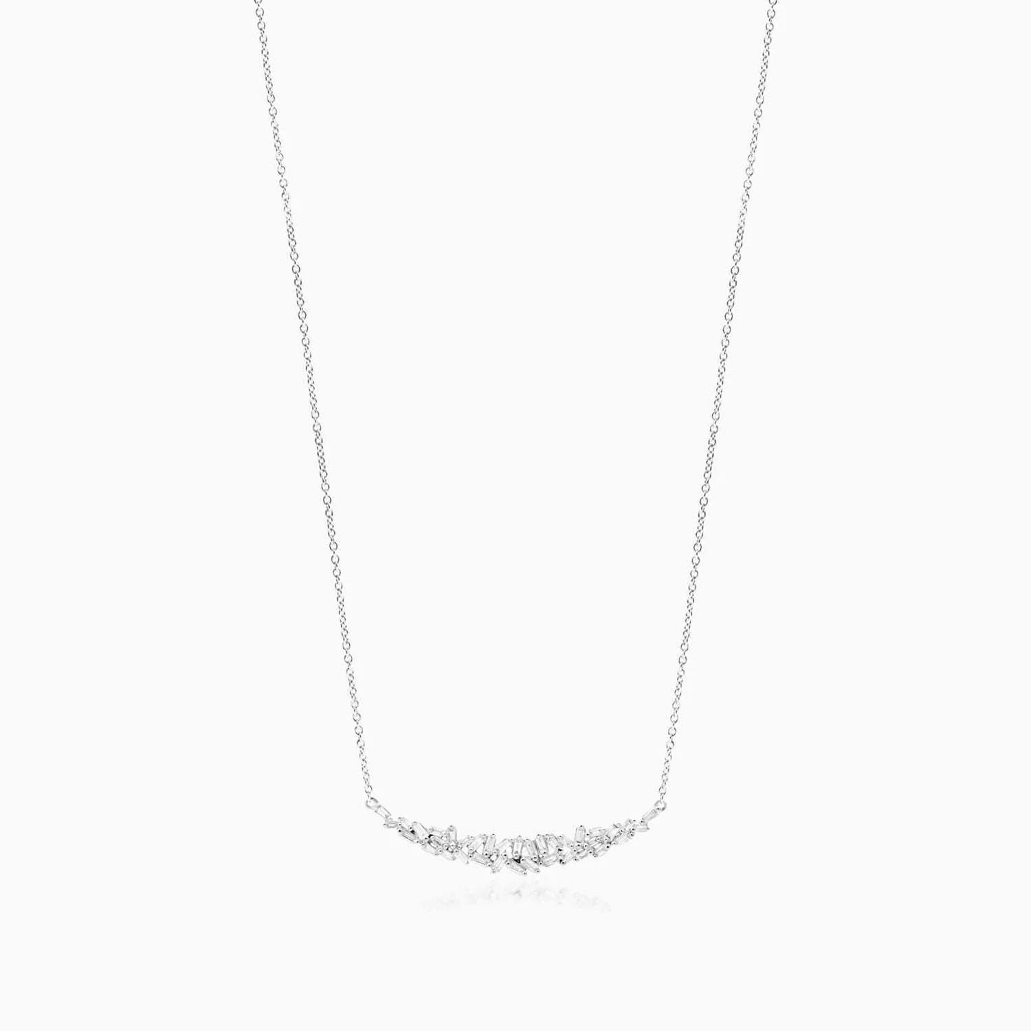 Corrente feminina em Ouro 18k diamantes barra luxo