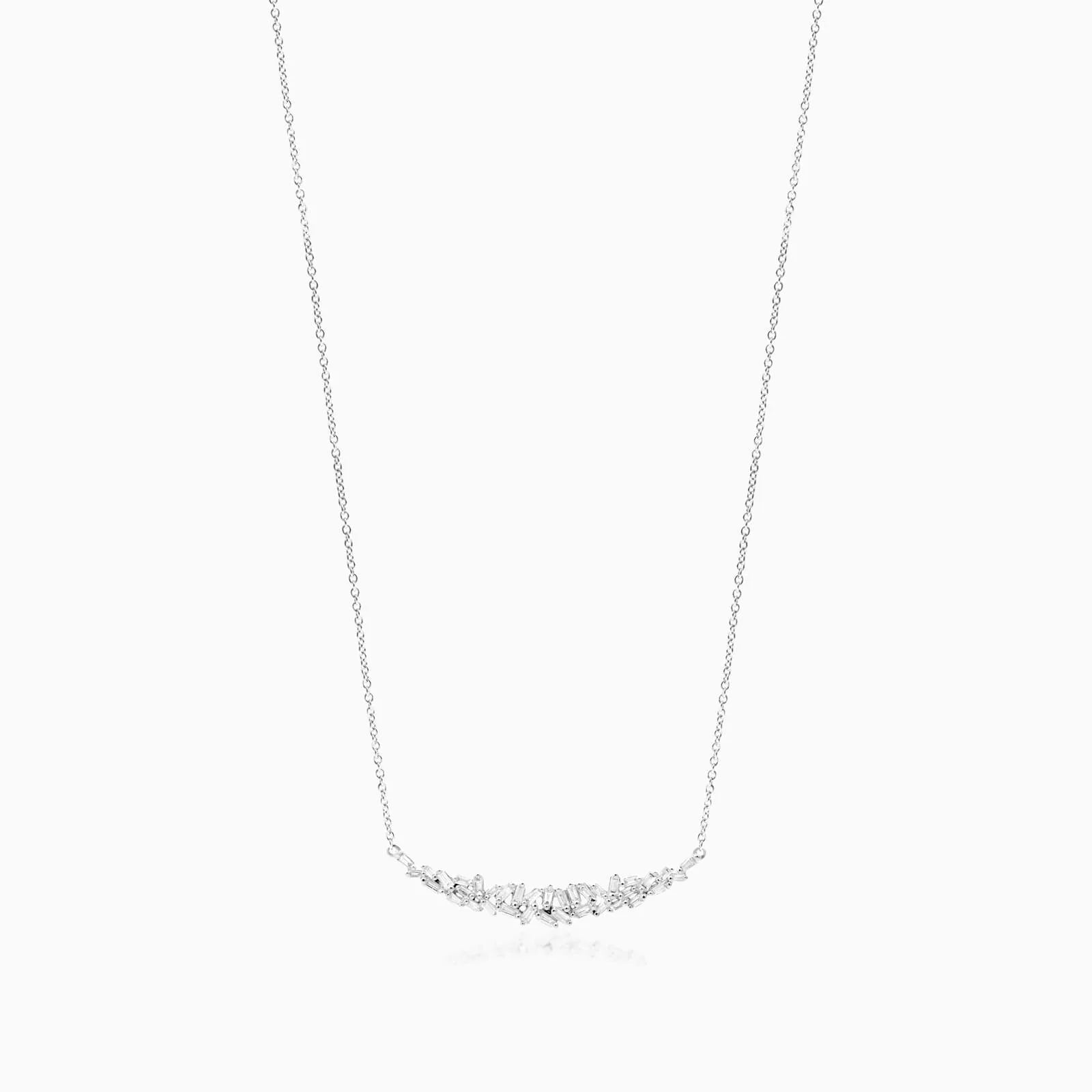 Corrente feminina em Ouro 18k diamantes barra luxo