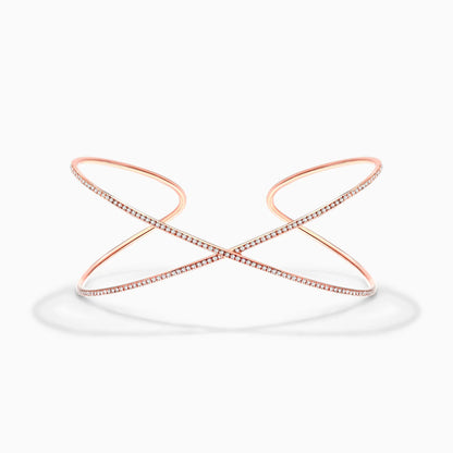 Pulseira Riviera dupla Feminina de ouro 18k diamantes Bracelete brilhantes