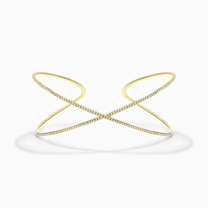 Pulseira Riviera dupla Feminina de ouro 18k diamantes Bracelete brilhantes