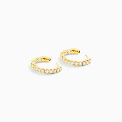 Brinco de Argola em Ouro 18k e Diamantes Redondos 1,00 Pts o Par