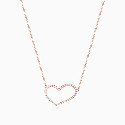 Corrente feminina em Ouro 18k diamantes Coração luxo