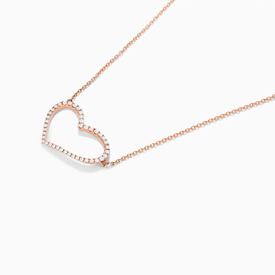 Corrente feminina em Ouro 18k diamantes Coração luxo
