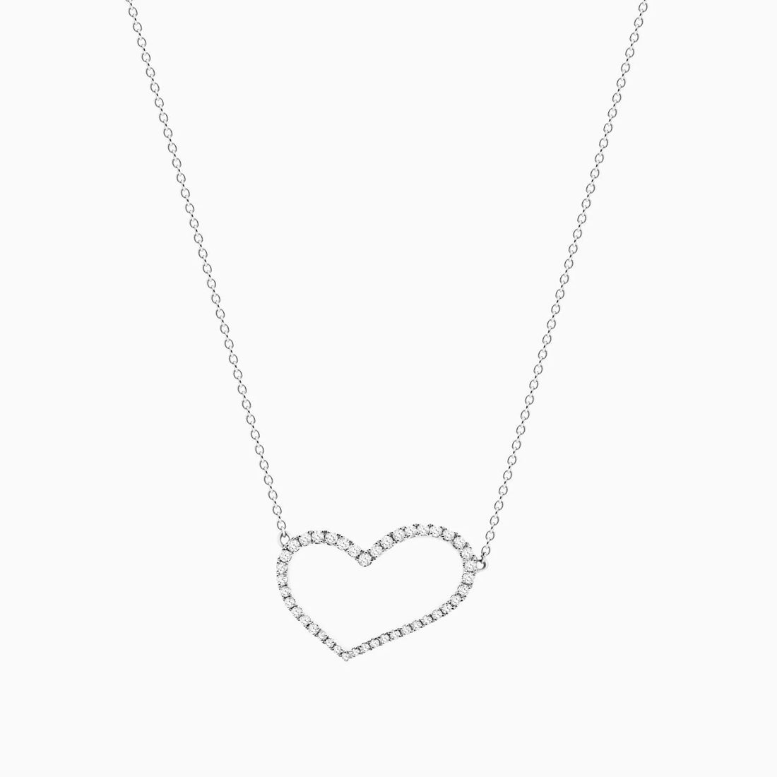 Corrente feminina em Ouro 18k diamantes Coração luxo