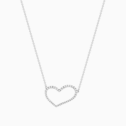 Corrente feminina em Ouro 18k diamantes Coração luxo