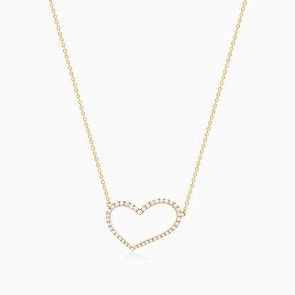 Corrente feminina em Ouro 18k diamantes Coração luxo