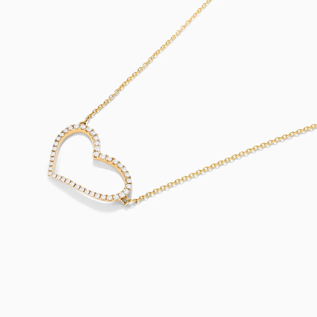 Corrente feminina em Ouro 18k diamantes Coração luxo