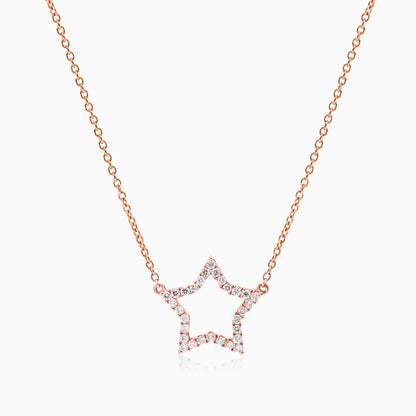 Corrente feminina em Ouro 18k diamantes Estrela