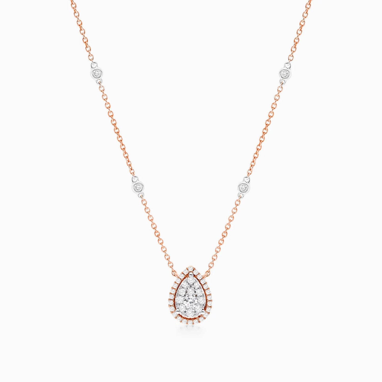 Corrente feminina em Ouro 18k diamantes Ponto de luz