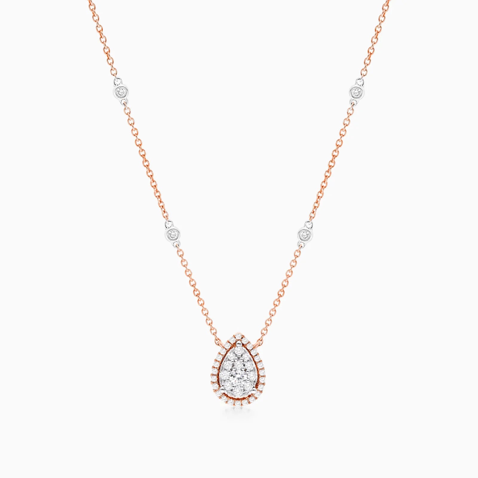Corrente feminina em Ouro 18k diamantes Ponto de luz