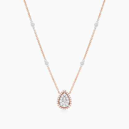 Corrente feminina em Ouro 18k diamantes Ponto de luz