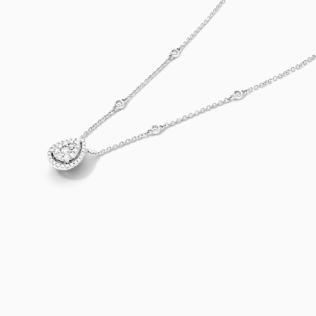 Corrente feminina em Ouro 18k diamantes Ponto de luz