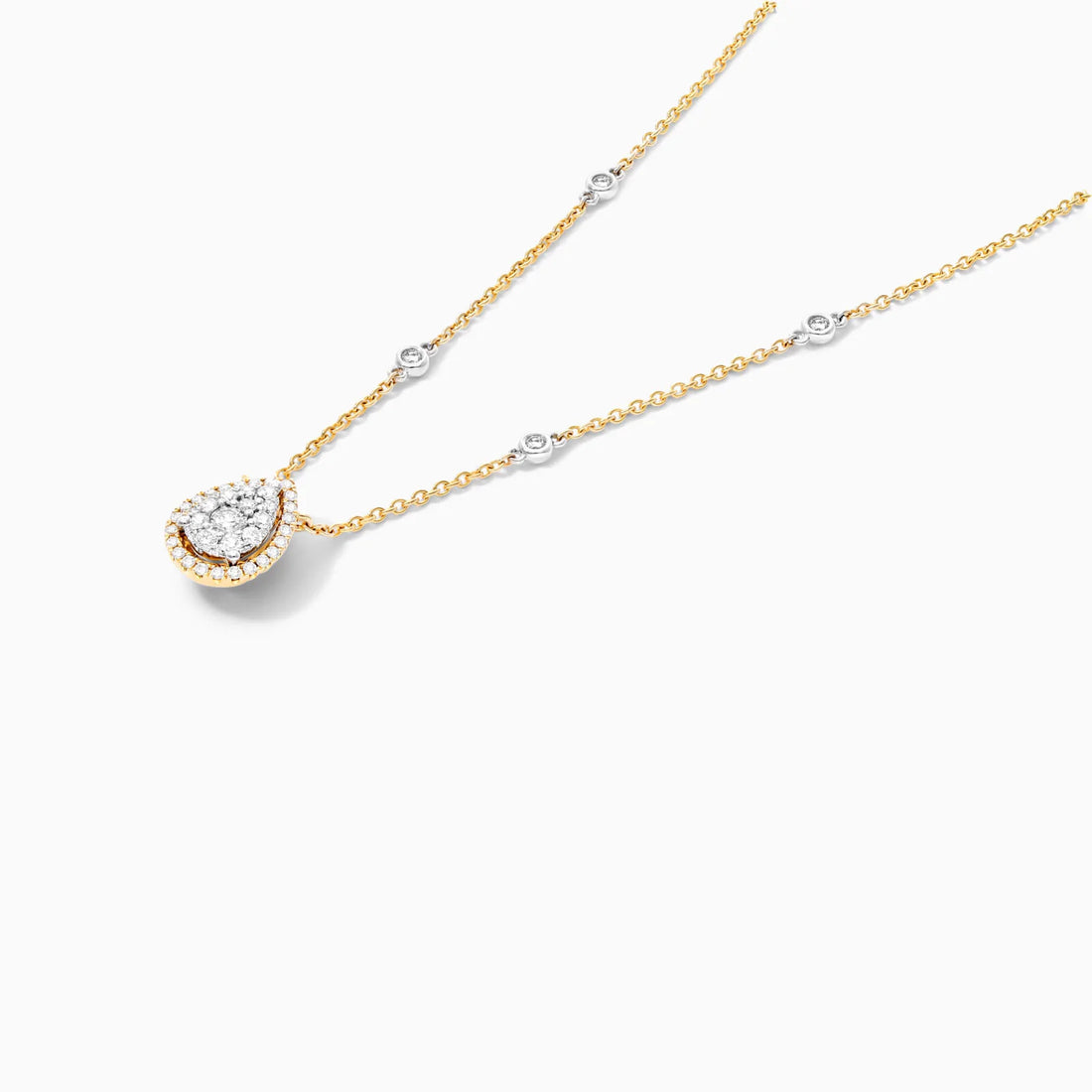 Corrente feminina em Ouro 18k diamantes Ponto de luz