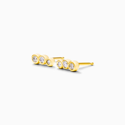 Brinco de  Ouro 18k feminino Lins  Diamantes  Luxo