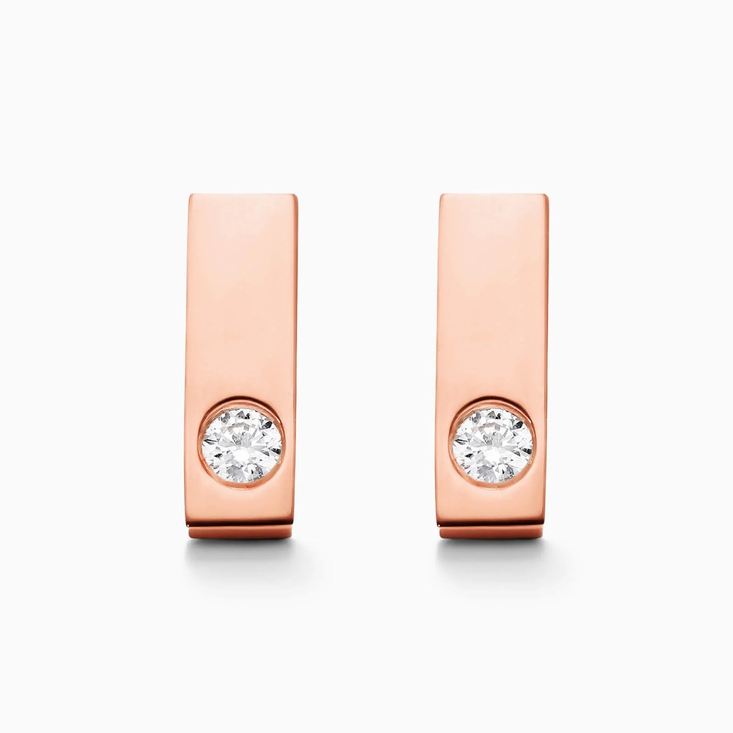 Brinco de  Ouro 18k feminino bars  Diamantes  Luxo