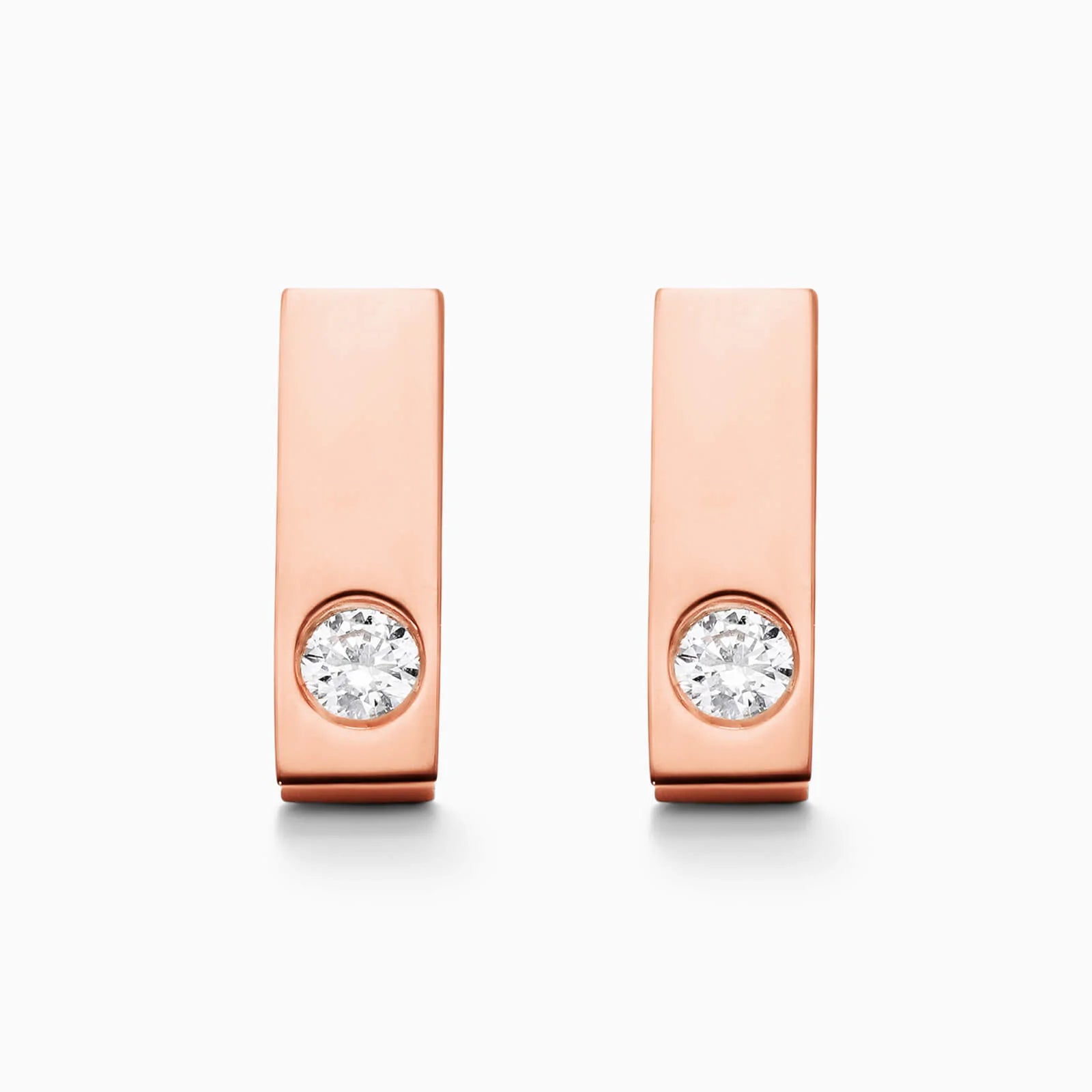 Brinco de  Ouro 18k feminino bars  Diamantes  Luxo