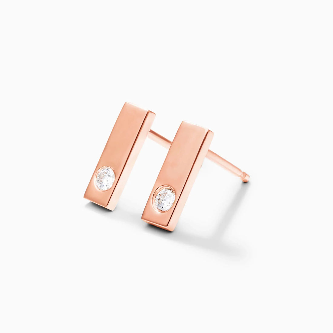 Brinco de  Ouro 18k feminino bars  Diamantes  Luxo