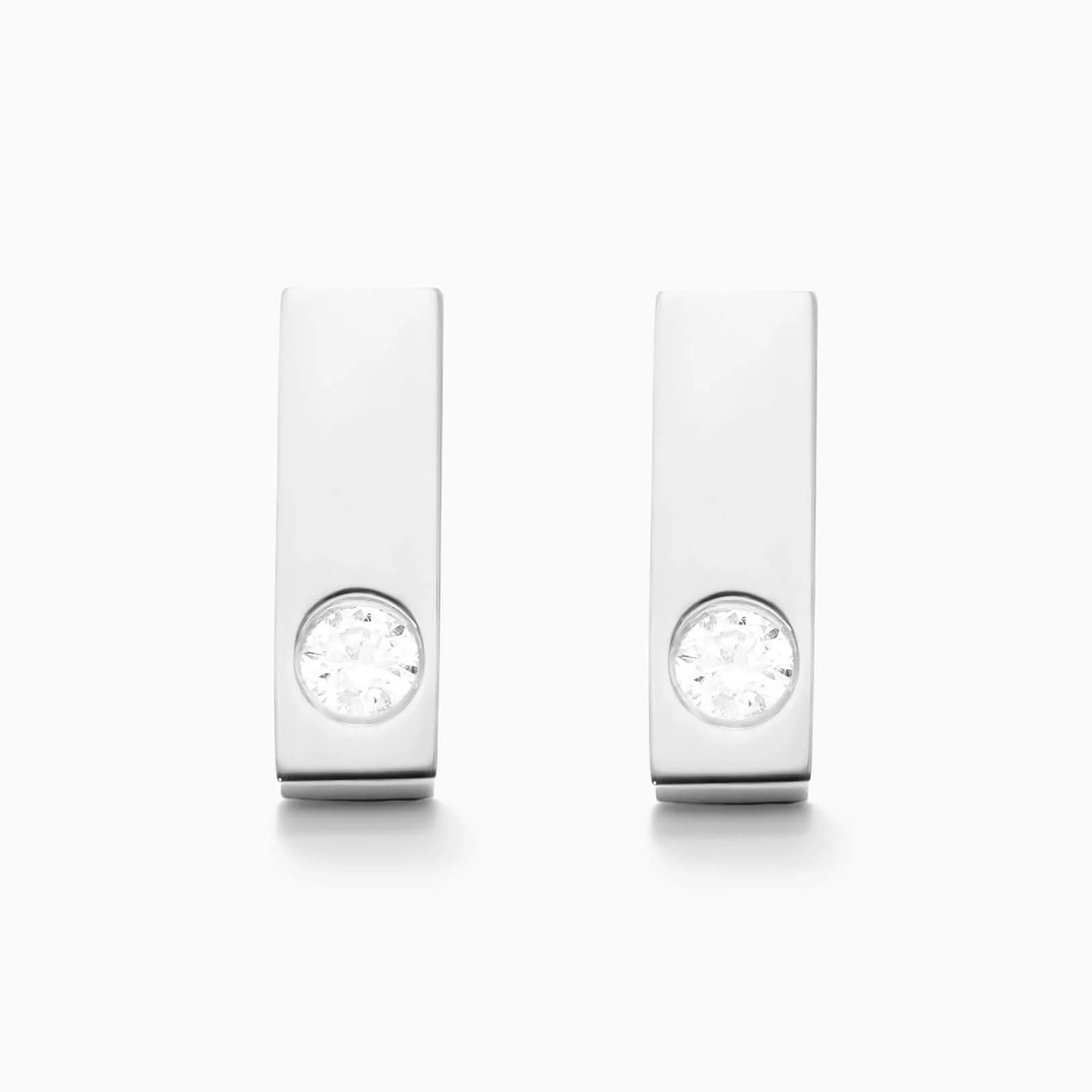 Brinco de  Ouro 18k feminino bars  Diamantes  Luxo