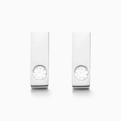 Brinco de  Ouro 18k feminino bars  Diamantes  Luxo