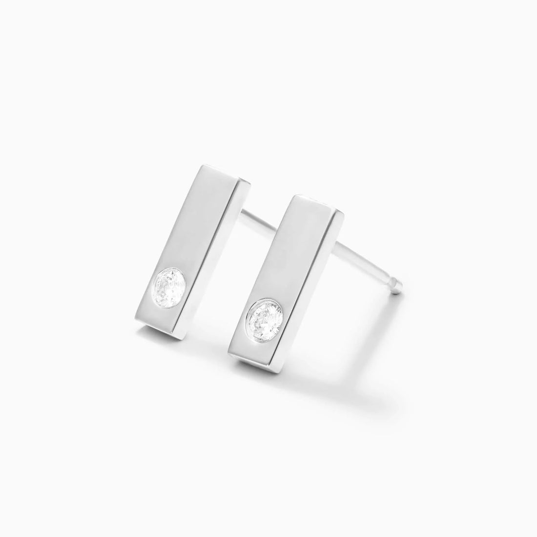 Brinco de  Ouro 18k feminino bars  Diamantes  Luxo