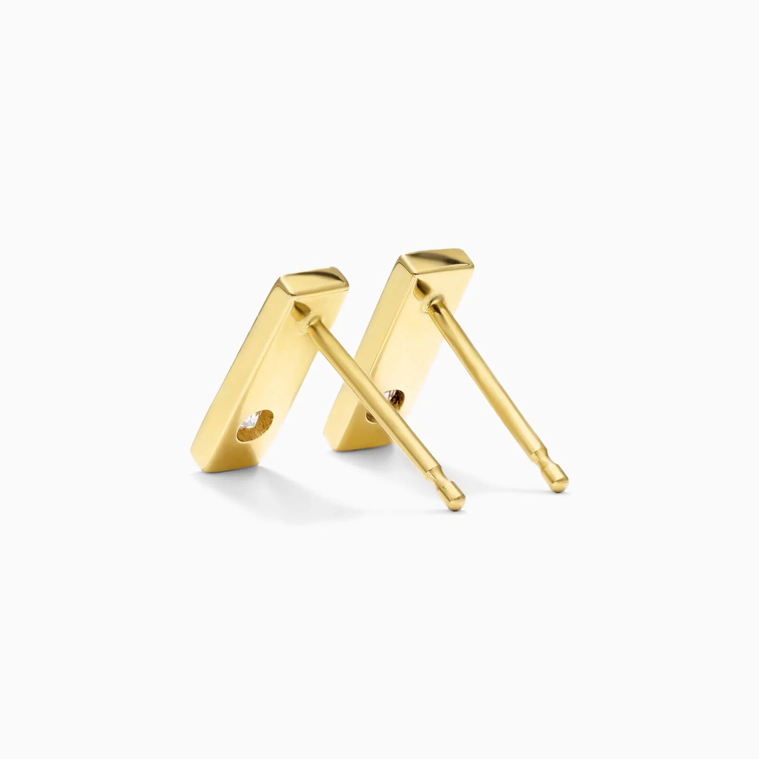 Brinco de  Ouro 18k feminino bars  Diamantes  Luxo
