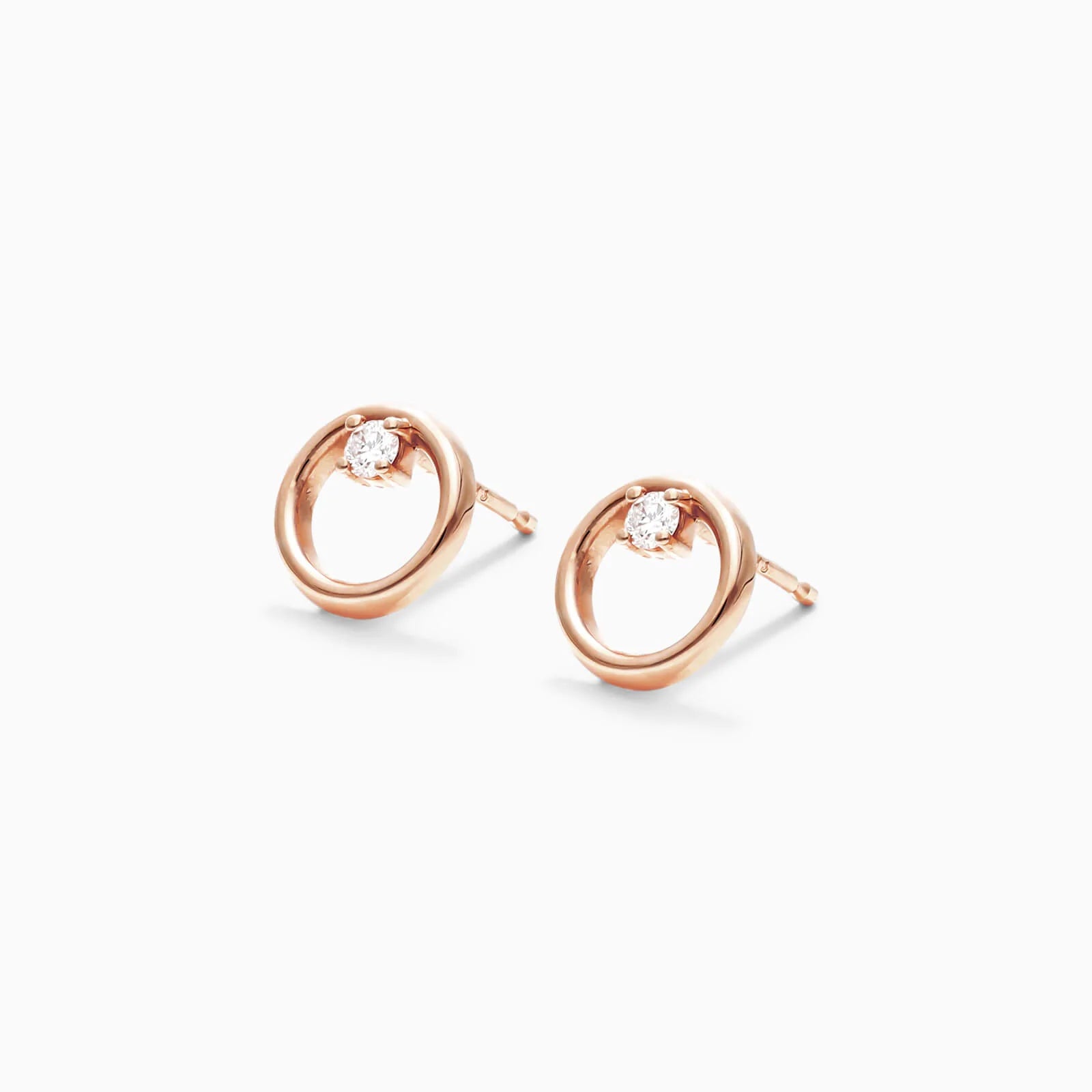 Brinco de  Ouro 18k feminino circle  Diamantes  Luxo