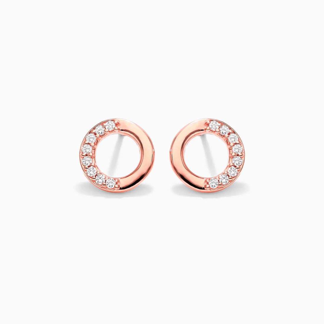 Brinco de  Ouro 18k feminino  Diamantes Circle Luxo
