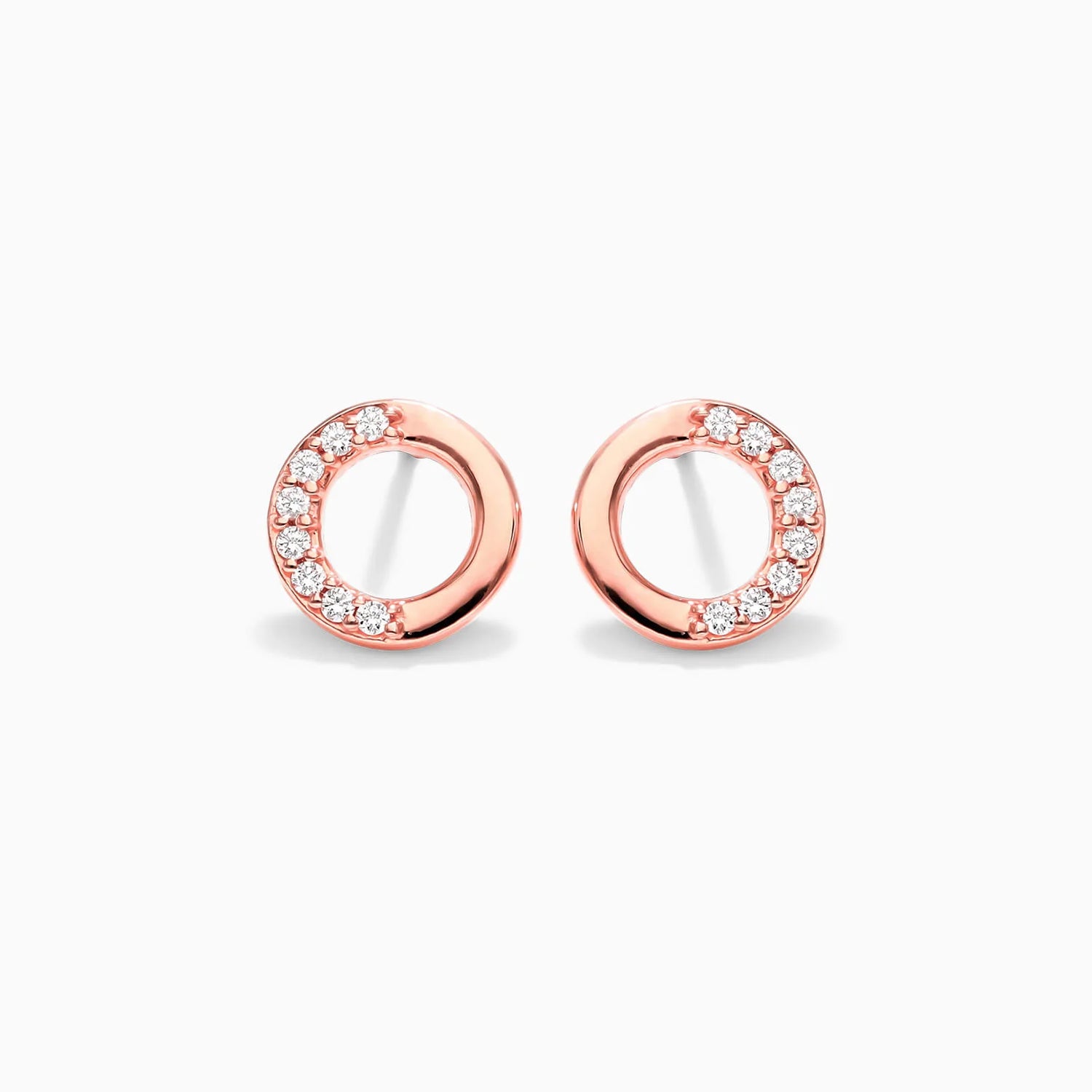 Brinco de  Ouro 18k feminino  Diamantes Circle Luxo