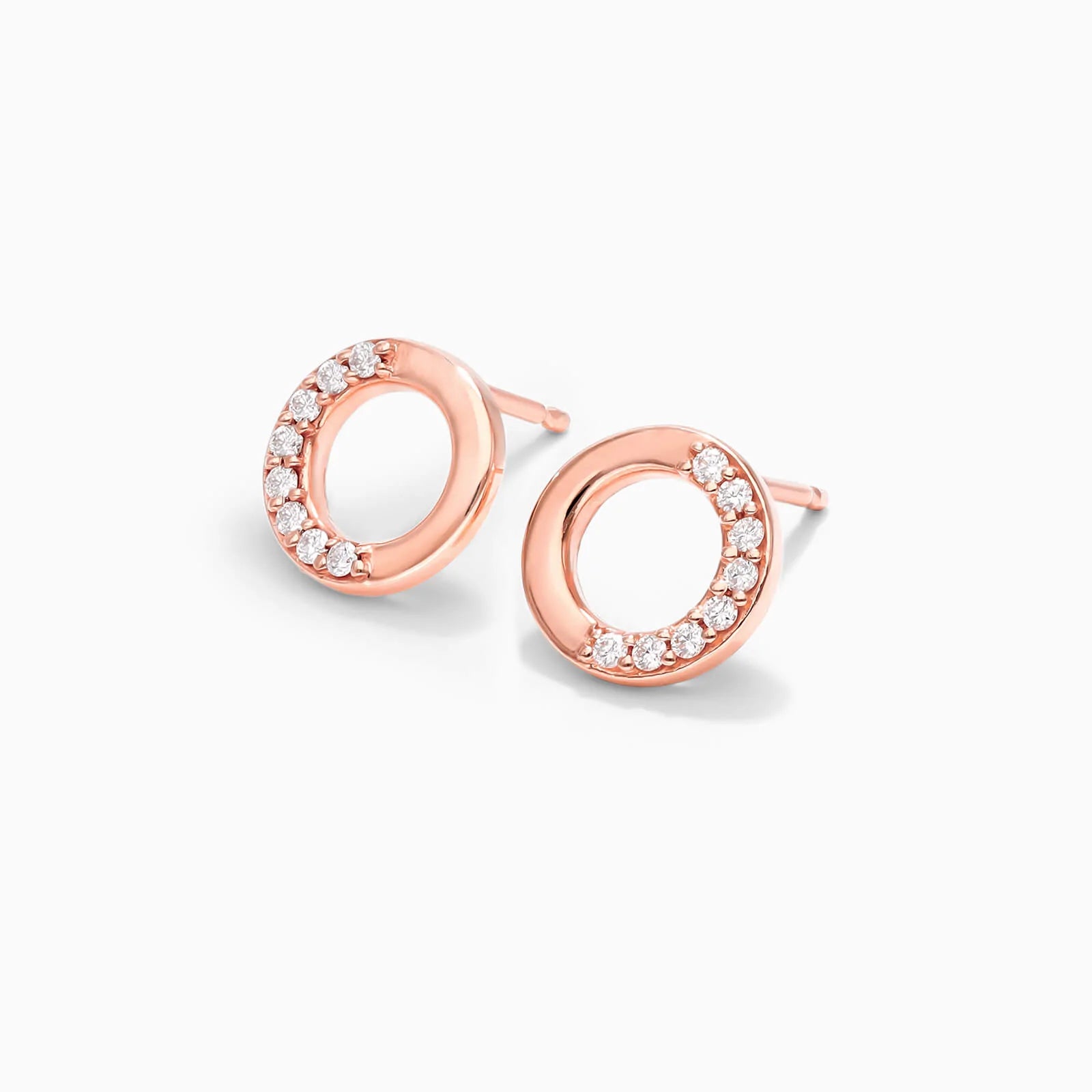Brinco de  Ouro 18k feminino  Diamantes Circle Luxo