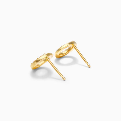 Brinco de  Ouro 18k feminino  Diamantes Circle Luxo