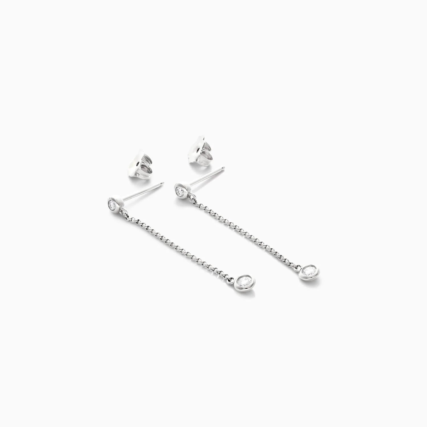 Brinco de  Ouro 18k feminino ponto de luz Diamantes  Luxo