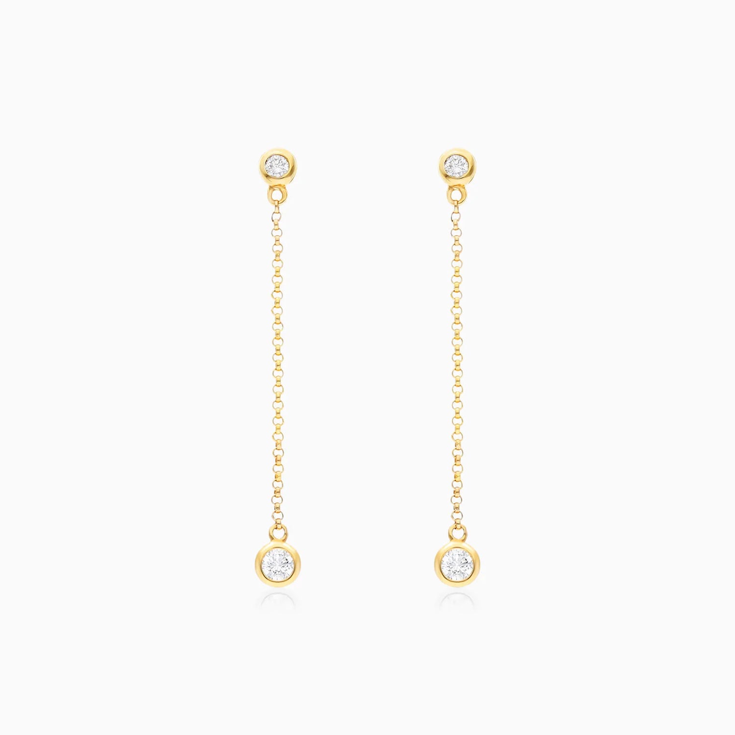 Brinco de  Ouro 18k feminino ponto de luz Diamantes  Luxo
