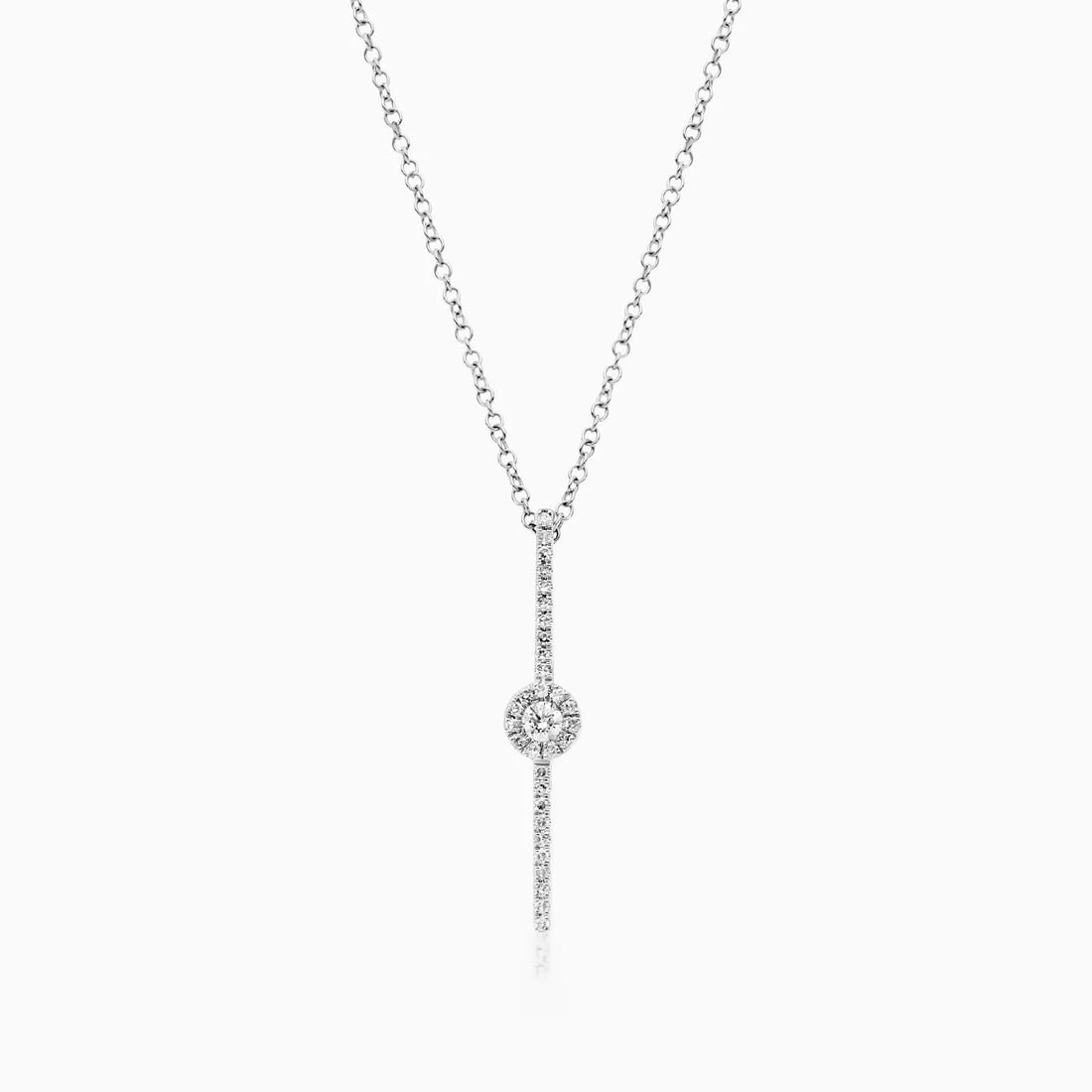 Corrente feminina em Ouro 18k diamantes ponto de luz luxo
