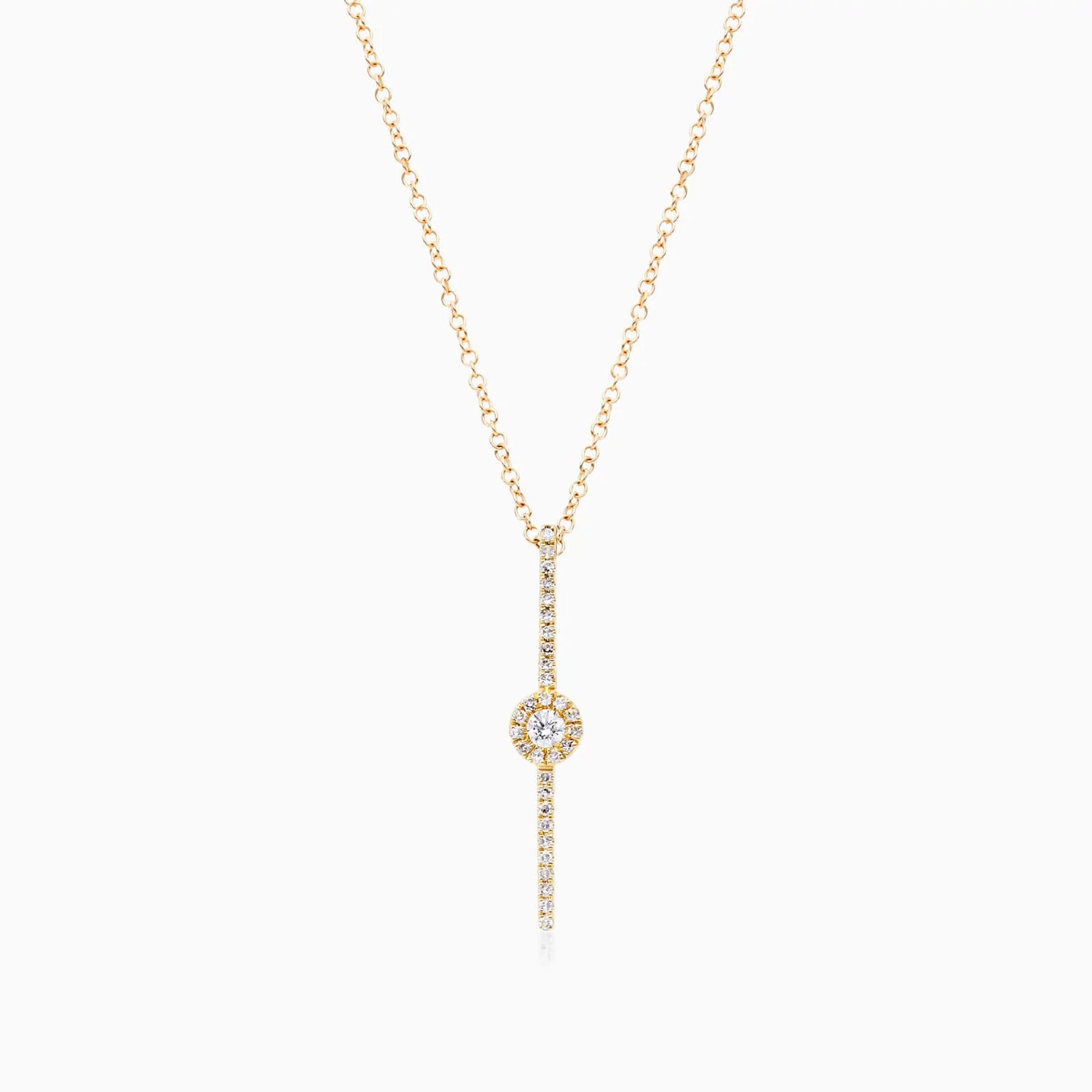 Corrente feminina em Ouro 18k diamantes ponto de luz luxo