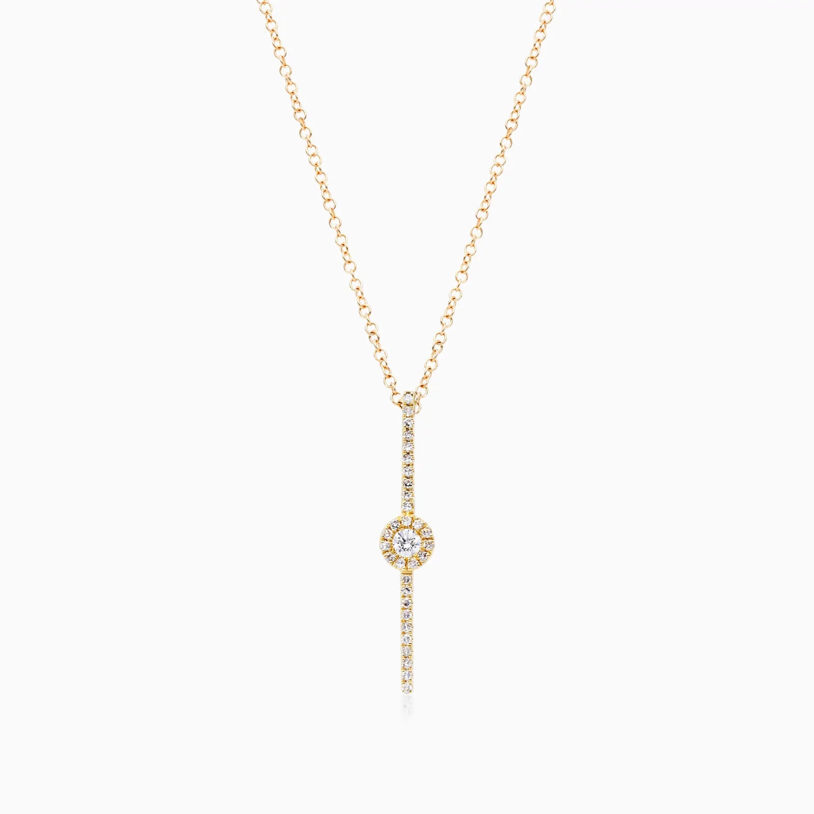 Corrente feminina em Ouro 18k diamantes ponto de luz luxo
