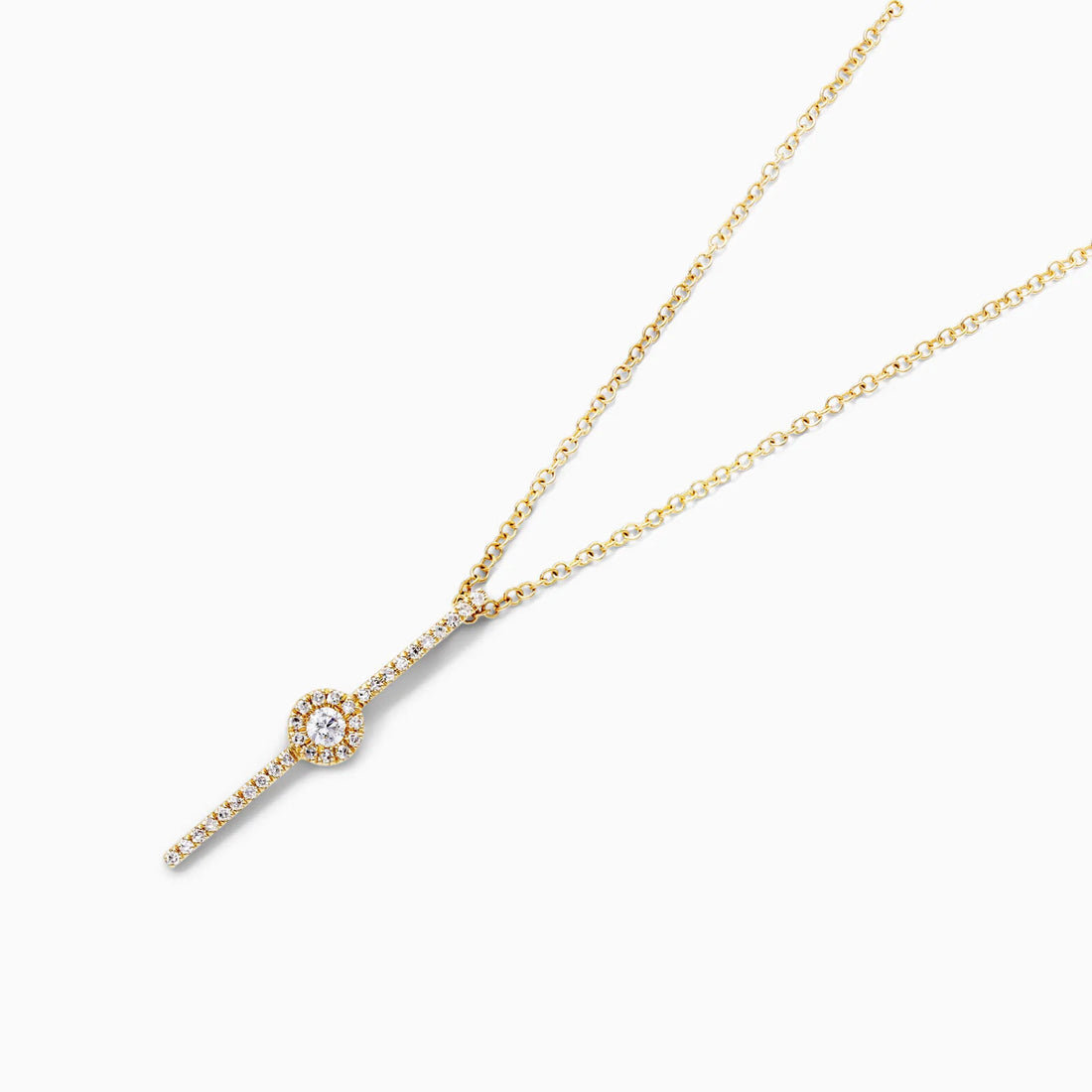 Corrente feminina em Ouro 18k diamantes ponto de luz luxo