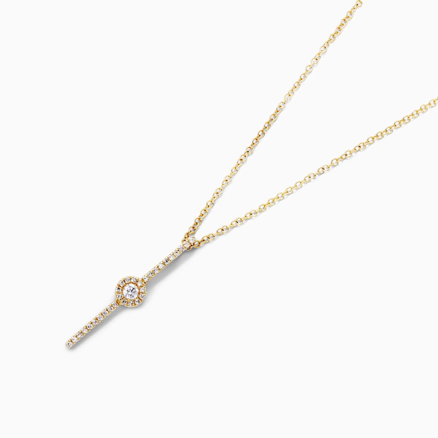 Corrente feminina em Ouro 18k diamantes ponto de luz luxo