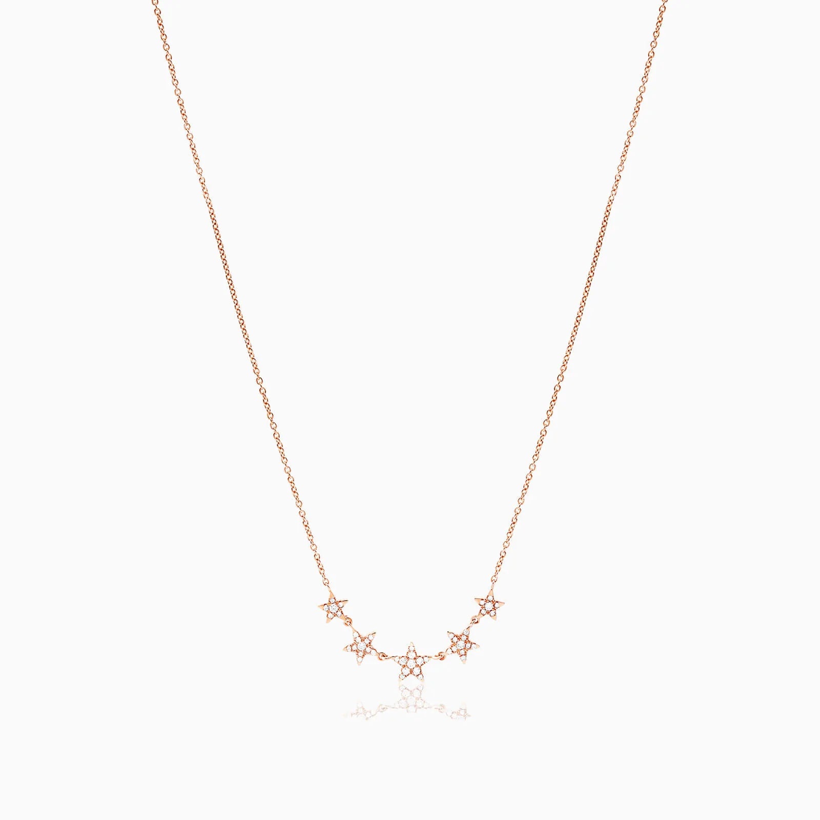 Corrente feminina em Ouro 18k diamantes stars luxo