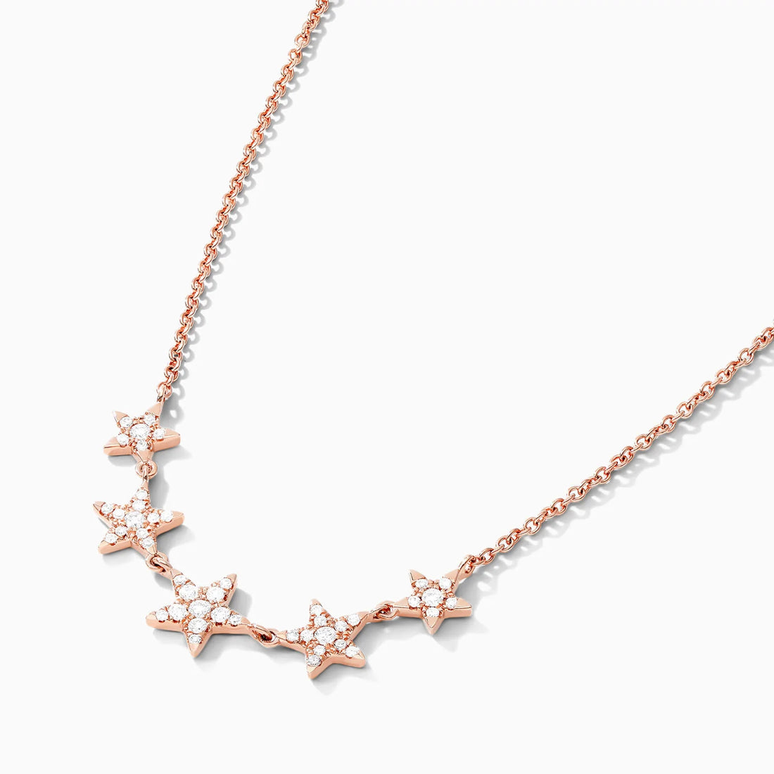 Corrente feminina em Ouro 18k diamantes stars luxo